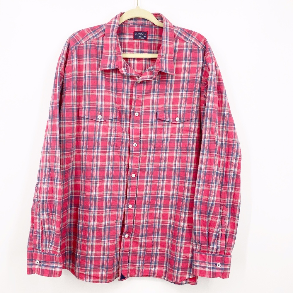 UNTUCKIT Men's Plaid Button Down Sz XXXL